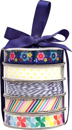 American Crafts Premium Ribbon & Twine 5/Pkg - Cheerful