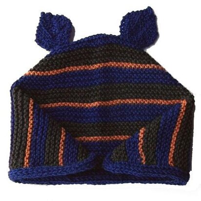 Bear-y Hat Garter Stitch Bonnet with Ears - knitting pattern