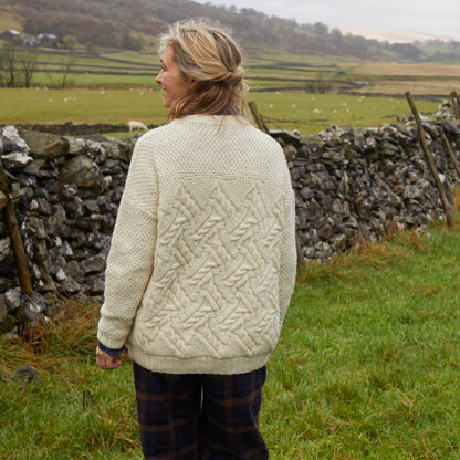 Cable Entrelac Sweater -  Knitting Pattern for Women in Debbie Bliss British Wool Aran by Debbie Bliss