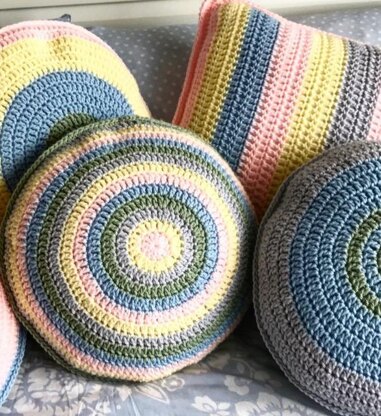 Chunky Pastel Circular Cushion