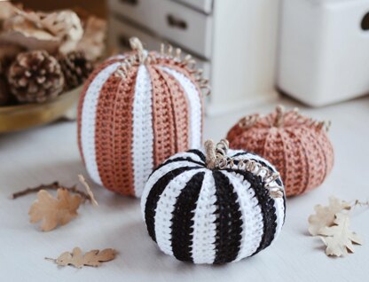 Three Halloween Pumpkins