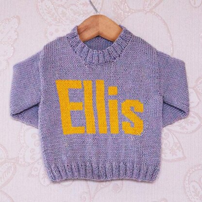 Intarsia - Ellis Moniker Chart - Childrens Sweater