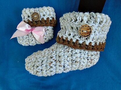 909 - Cuffed Slipper-Booties