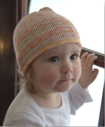 Plymouth Yarn F660 Striped Baby Hat (Free)