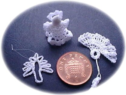 1:12th scale Crochet Christmas Tree Decorations