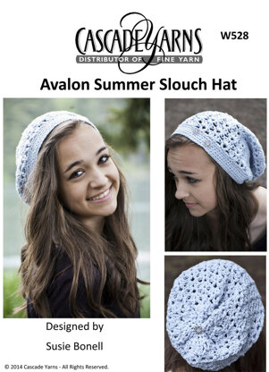 Summer Slouch Hat in Cascade Avalon - W528