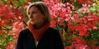 Autumn Orange Cowl