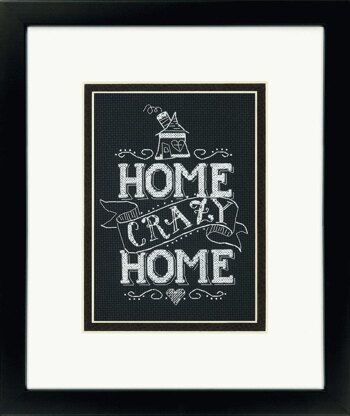 Dimensions Counted Cross Stitch Kit: Home Crazy Home - 17.8x12.7cm