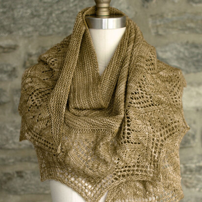 Flan Shawl in Manos del Uruguay Silk Blend Fino - 2014E