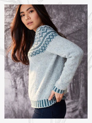 "Yvette Jumper" - Jumper Knitting Pattern For Women in Willow and Lark Woodland