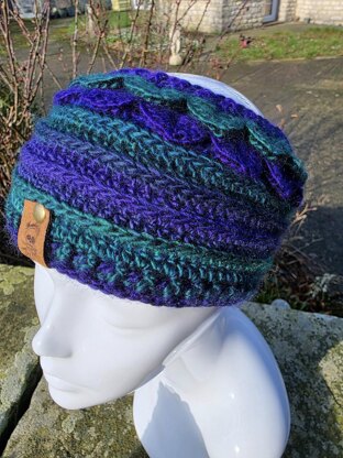 Dragon scale ear warmer cowl