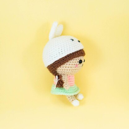 Girl Wearing Bunny Hat