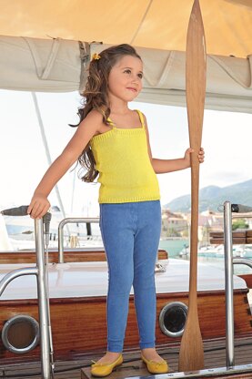 Girls Adjustable Strap Top in Bergere de France Coton Fifty - 67531-05 - Downloadable PDF