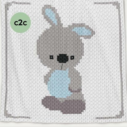 C2C CROCHET Baby Blanket - Baby Bunny