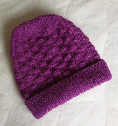 Basketweave beanie hat