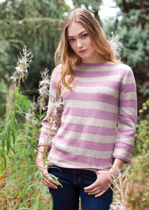 "Emma Boatneck Sweater" - Sweater Knitting Pattern in MillaMia Merino Wool