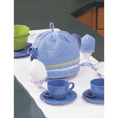 Tea Cozy and Egg Cozy in Lily Sugar 'n Cream Solids