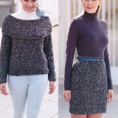 Sweater and Skirt in Sirdar Bouffle - 7391