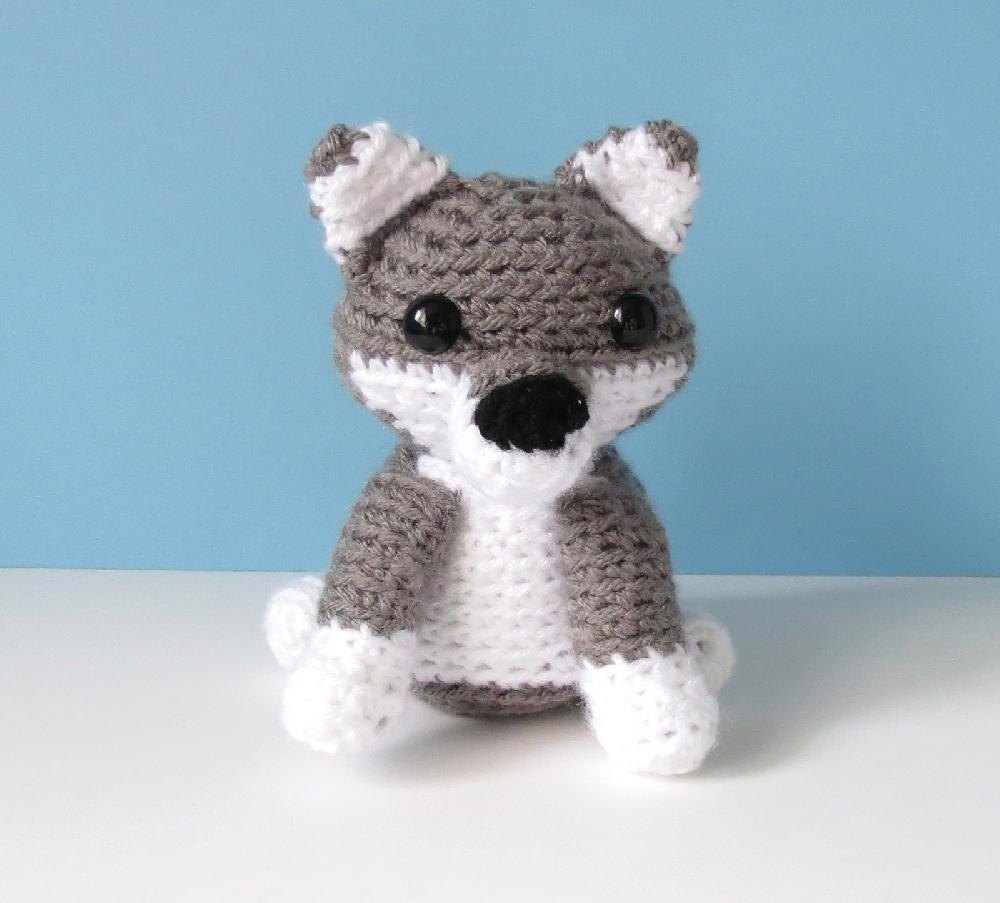 Earl The Grey Wolf Crochet Kit Animal Crochet Includes Follow