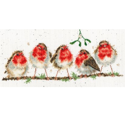 Bothy Threads Rockin' Robins by Hannah Dale Cross Stitch Kit - 39 x 18cm