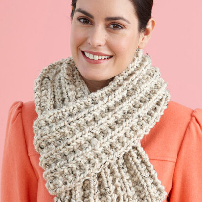 Brisbane Scarf in Lion Brand Wool-Ease Thick & Quick - 90619G - knitting pattern