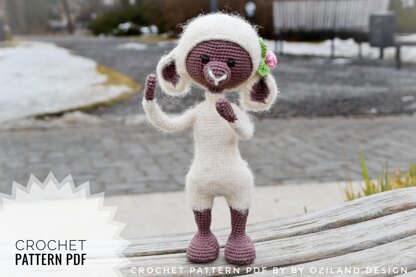 Crochet Pattern: Rosy the lamb toy