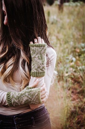 Cactus Fingerless Crochet Mittens