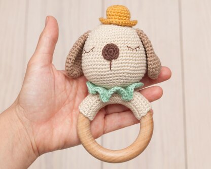 Dog rattle amigurumi