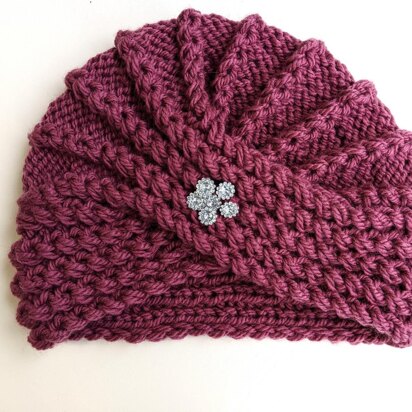 Twisted Turban Hat - knitting pattern