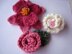 558 KNITTED ORCHID, ROSE, and LEAF