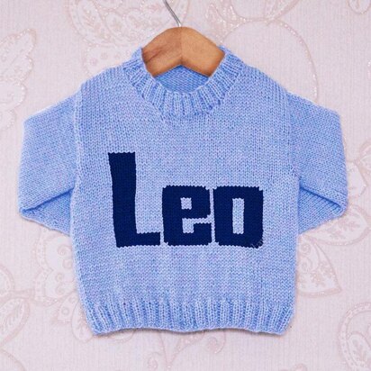 Intarsia - Leo Moniker Chart - Childrens Sweater