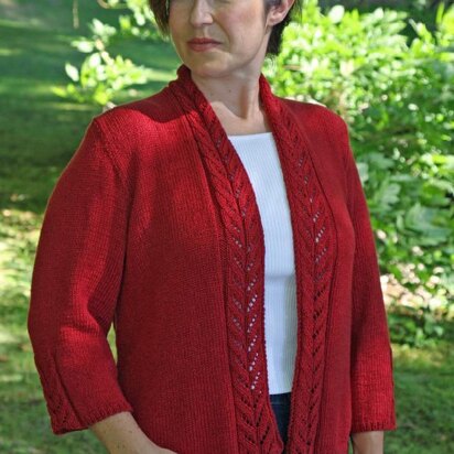 Cascading Leaves Cardigan - knitting pattern