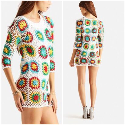 Easy Crochet Cover Up Summer Dress.