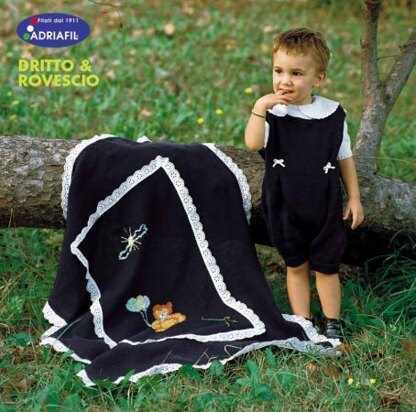 White Jersey, Baby Jump Suit And Blue Blanket in Adriafil Doppio Ritorto 8/3=5 - Downloadable PDF