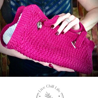 Camellia designer crochet handbag