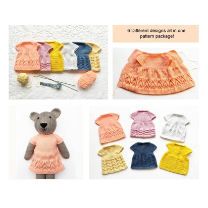 Teddy bear knitted dresses 19016