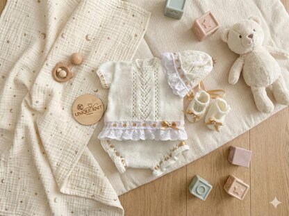 "Sweetpea" Gathered Lace set