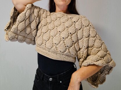 Figs Crochet Oversized Crop Sweater