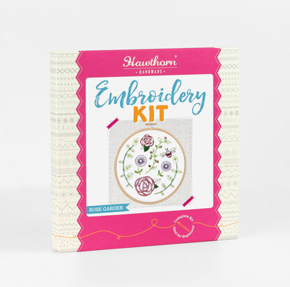 Hawthorn Handmade Rose Garden Contemporary Embroidery Kit - 16cm