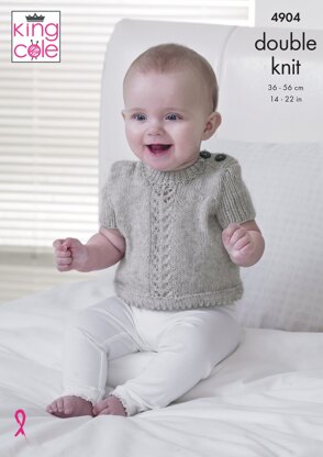 Cardigans & Sweater in King Cole Baby Pure DK - 4904 - Downloadable PDF