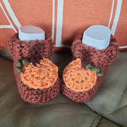 Little Pumpkin Baby Booties