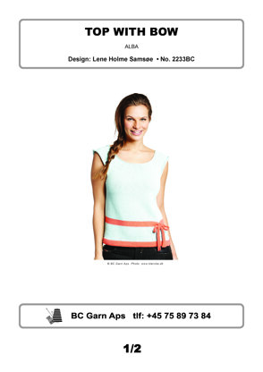 Top with Bow in BC Garn Alba - 2233BC - Downloadable PDF