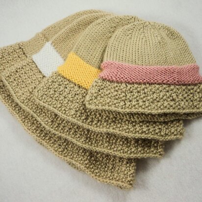 Knit Straw Sun Hat