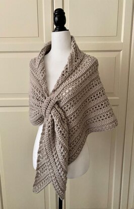 Easy Gathered Prayer Shawl: Oh-So-Pretty-Easy Triangle Shawl