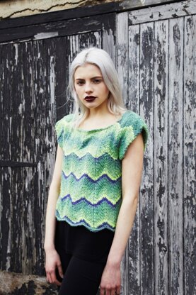 Chevron Top & Skirt in C+B Elektra - CB016