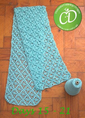 Summer Scarf with Lace Pattern