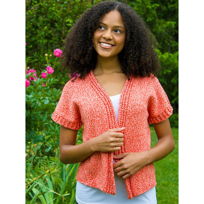 Plymouth Yarn 3383 Cap Sleeve Cardigan PDF