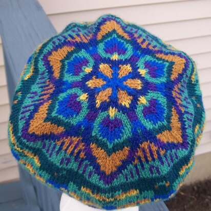 Peacock Tam - knitting pattern
