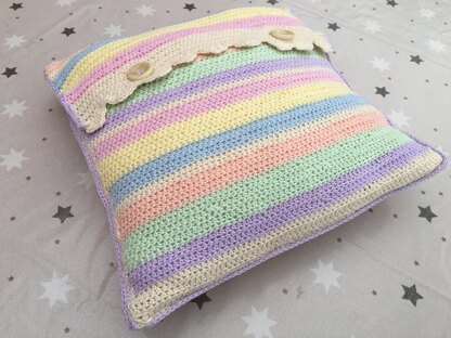 Pastel cotton cushion cover