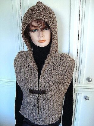 725 Crochet Hoodie Vest